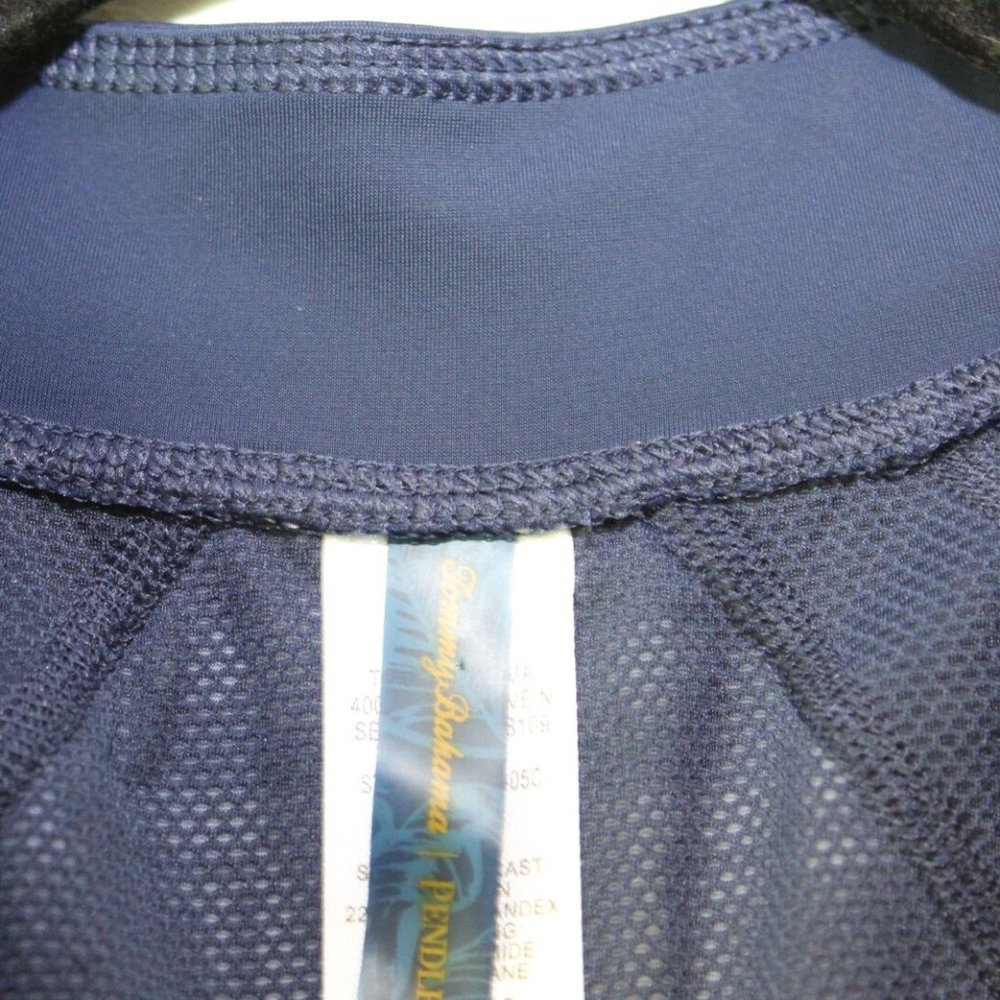 Tommy Bahama + Pendleton Tropical Zip Swim Surf Rashguard Navy Small H13258 - Picture 4 of 10